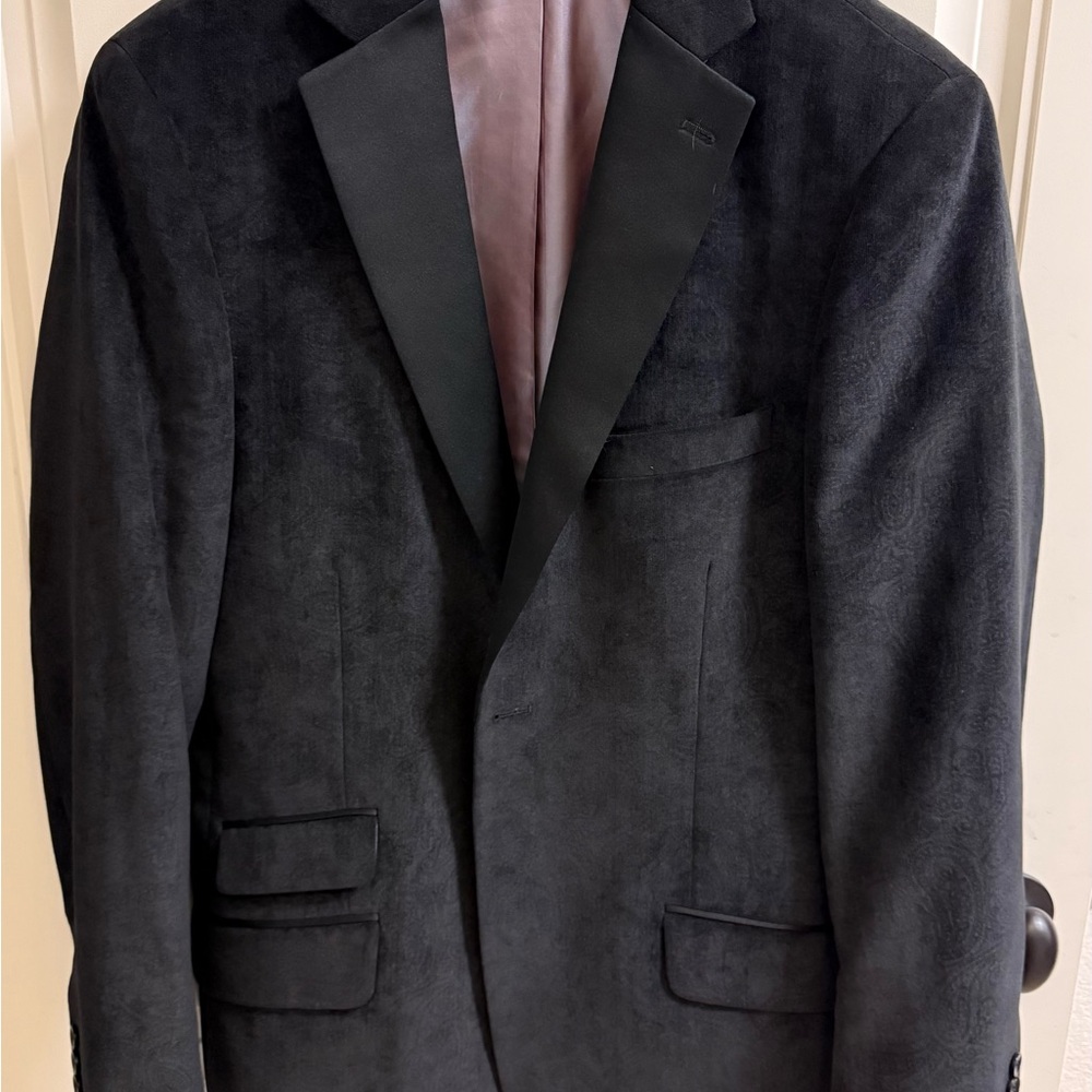 Billy London Black Velvet Fabric Blazer Jacket - 40L